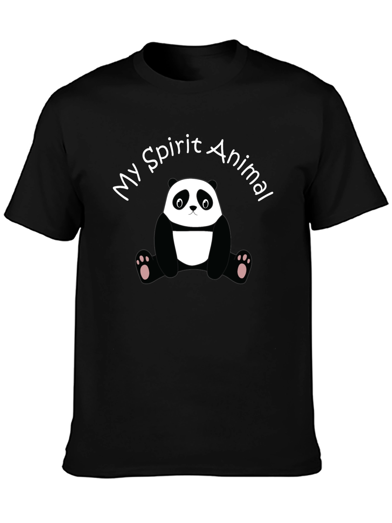 My Spirit Animal Panda Black Graphic Tee