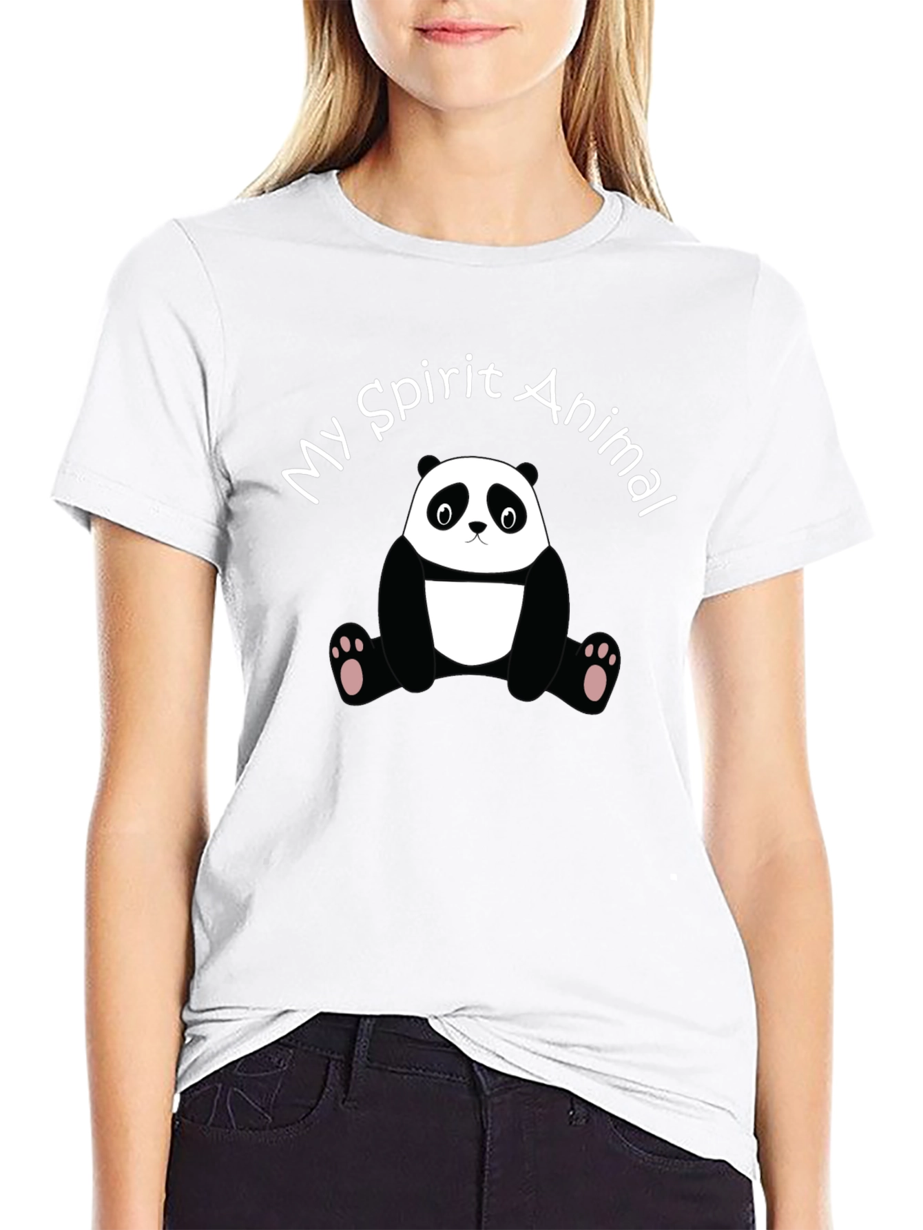 My Spirit Animal Panda Black Graphic Tee