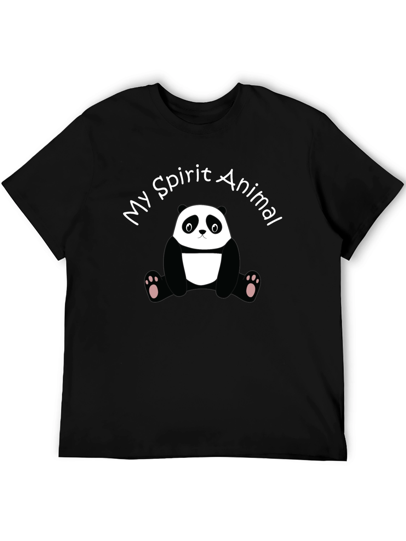 My Spirit Animal Panda Black Graphic Tee