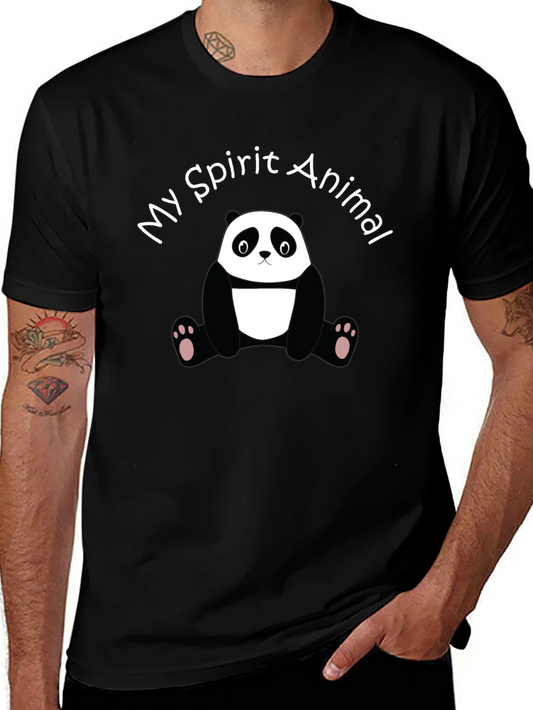 My Spirit Animal Panda Black Graphic Tee