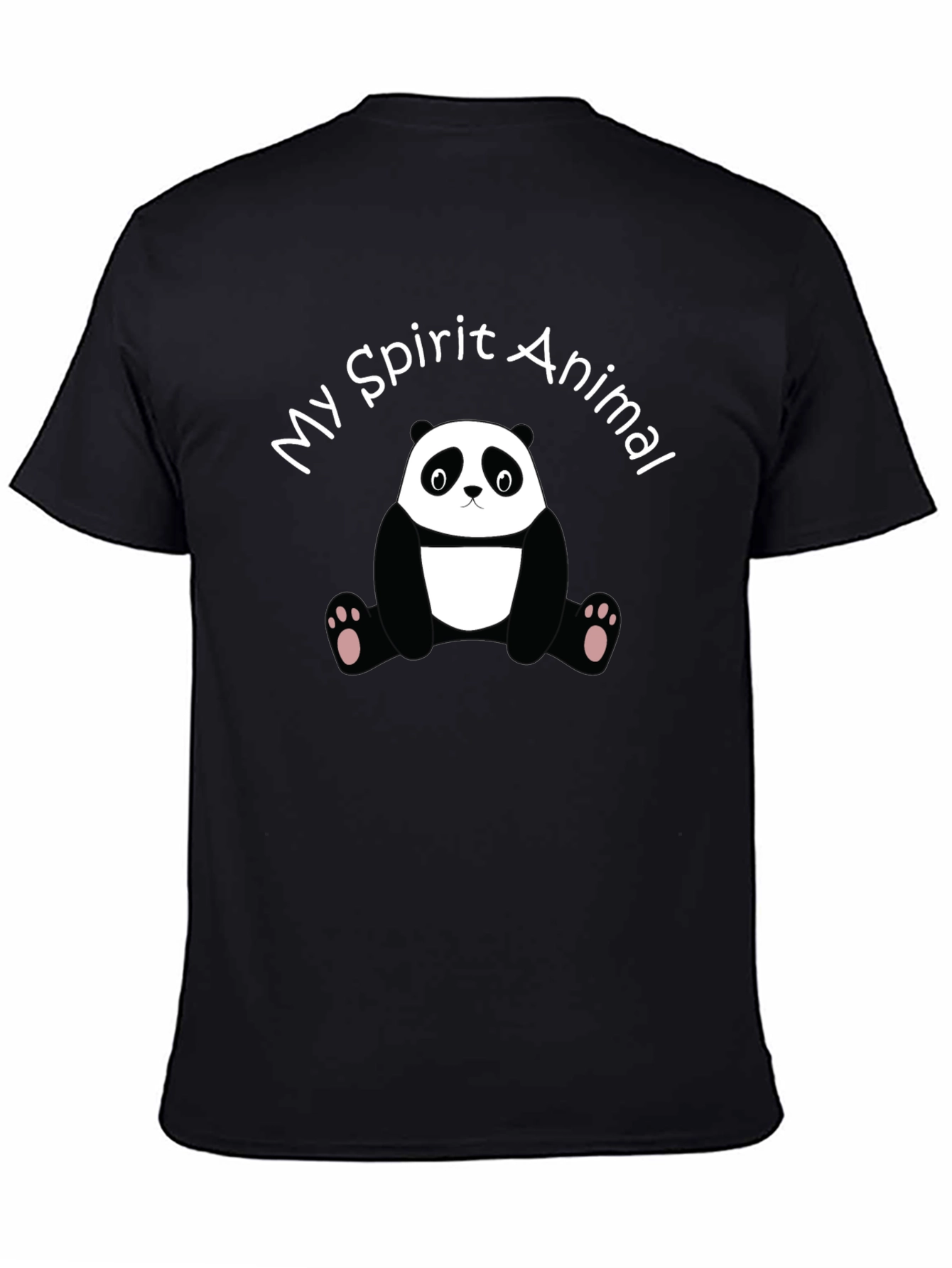 My Spirit Animal Panda Black Graphic Tee