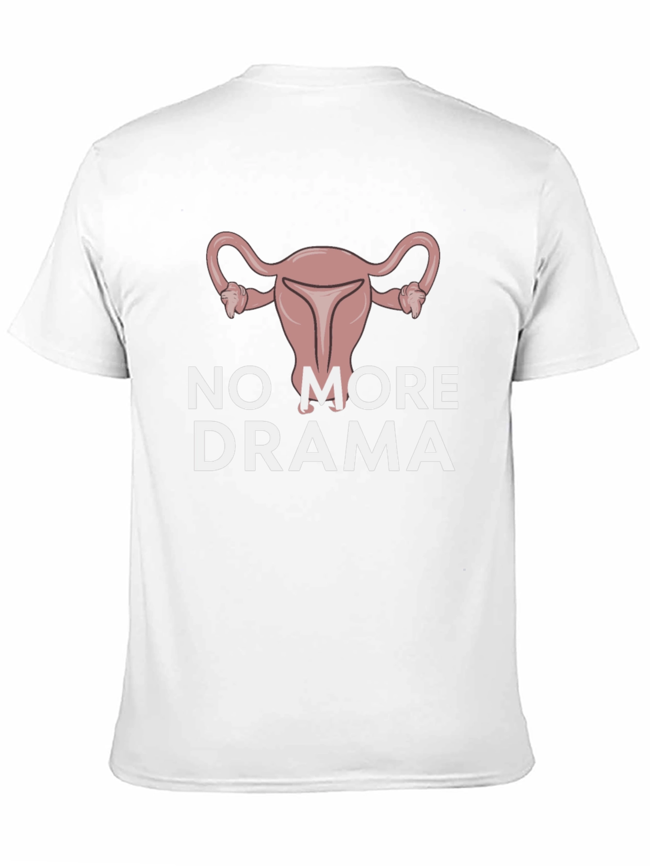 No More Drama Uterus Graphic Tee - Black