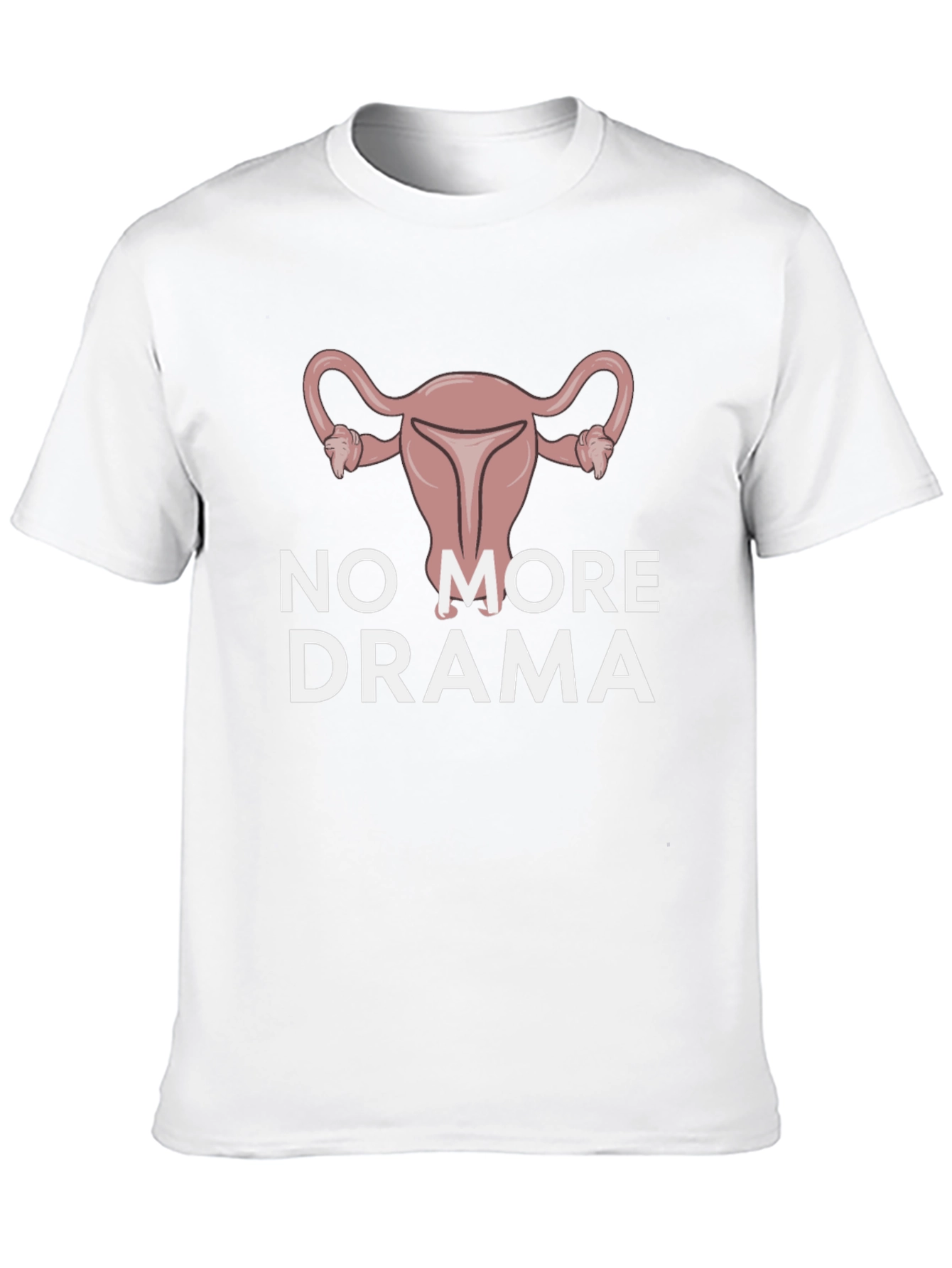 No More Drama Uterus Graphic Tee - Black