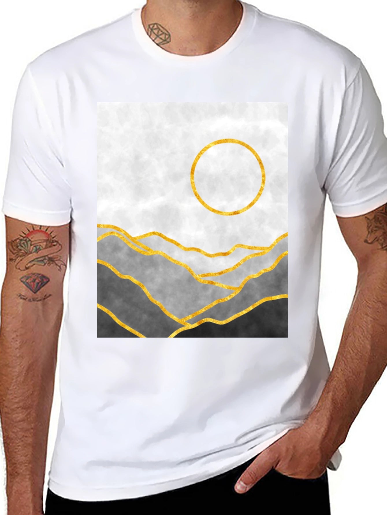 Abstract Mountain Graphic Tee