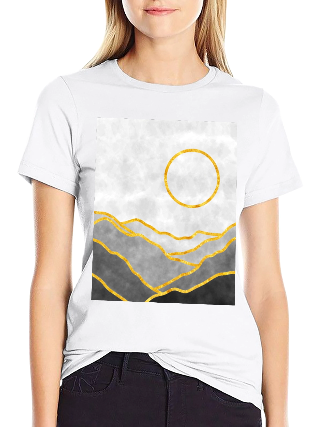 Abstract Mountain Graphic Tee