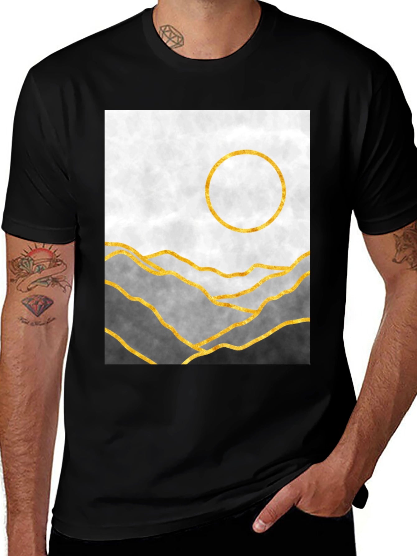 Abstract Mountain Graphic Tee