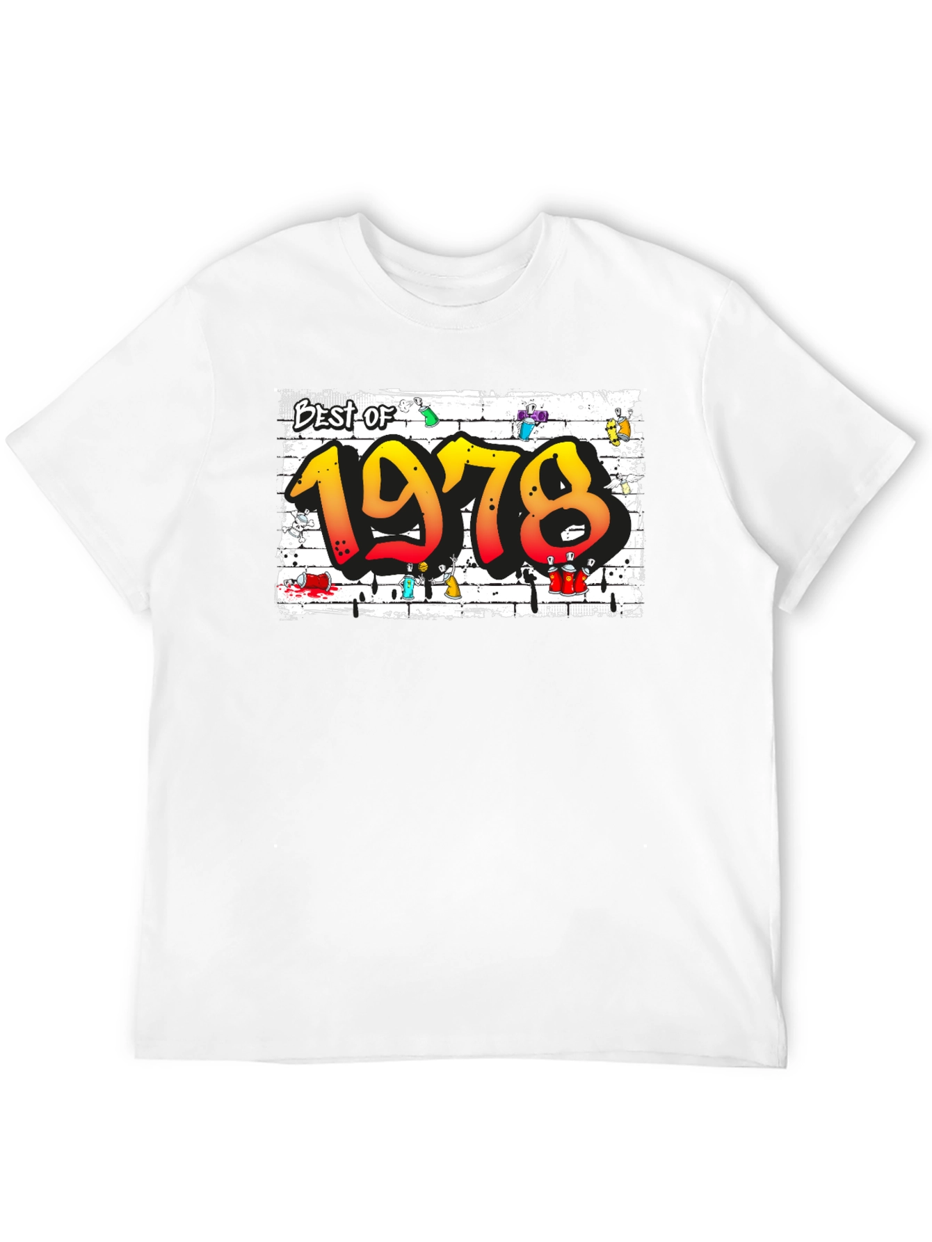 Best of 1978 Graffiti Style Black T-Shirt