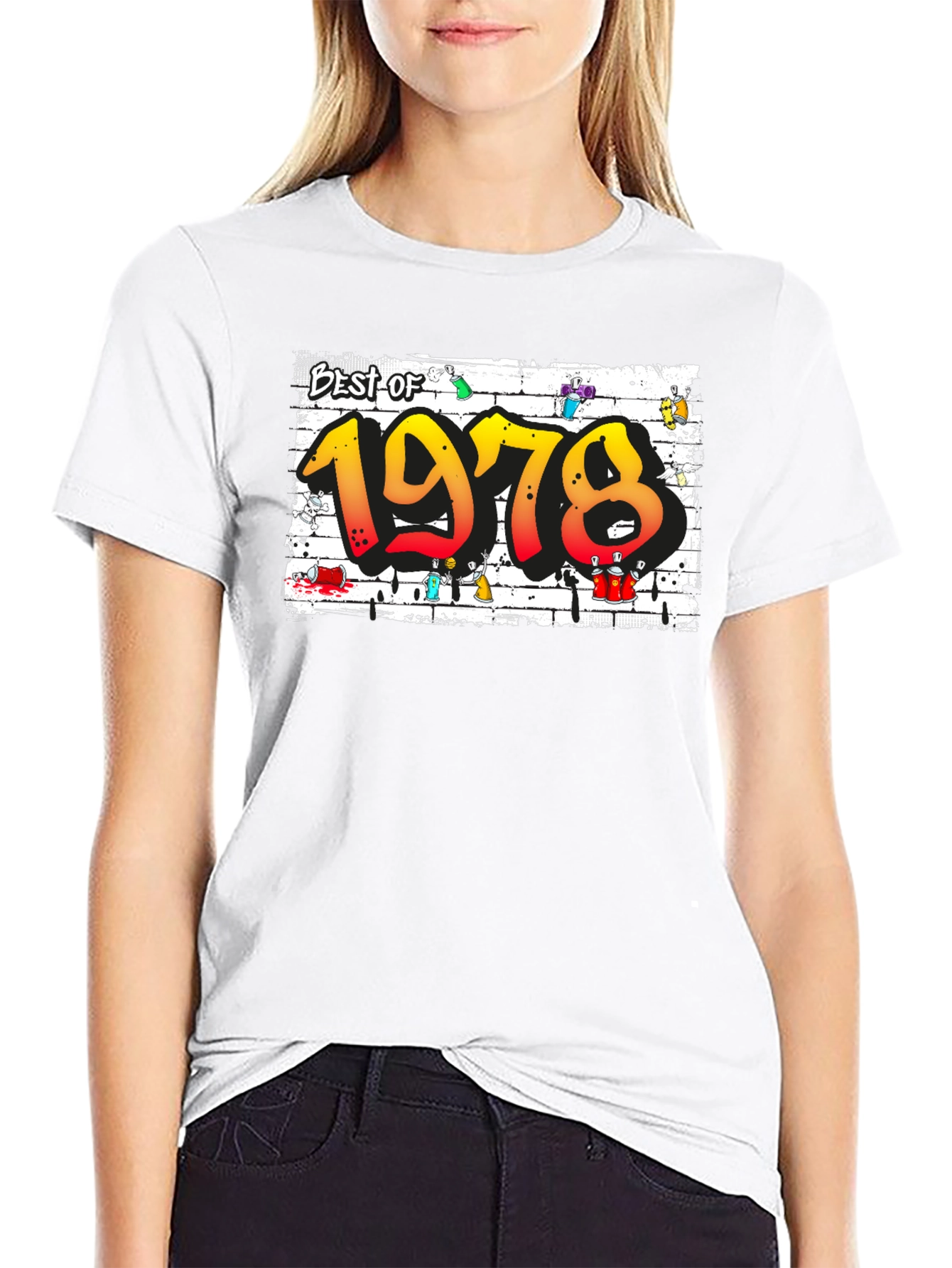Best of 1978 Graffiti Style Black T-Shirt
