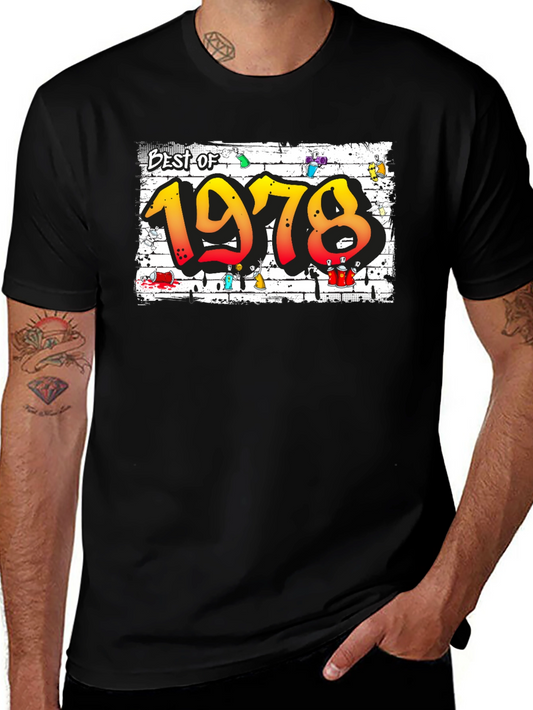 Best of 1978 Graffiti Style Black T-Shirt