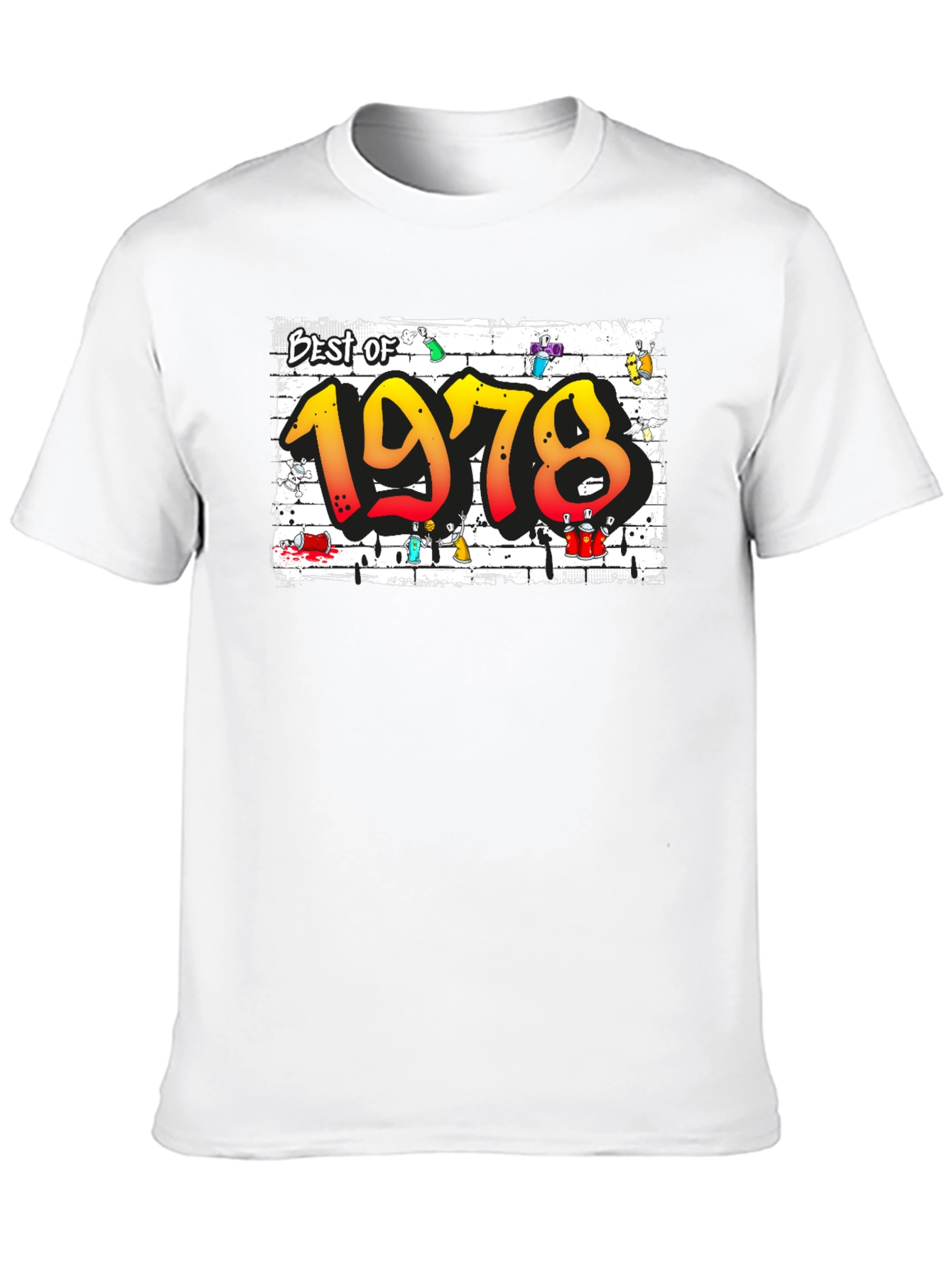 Best of 1978 Graffiti Style Black T-Shirt