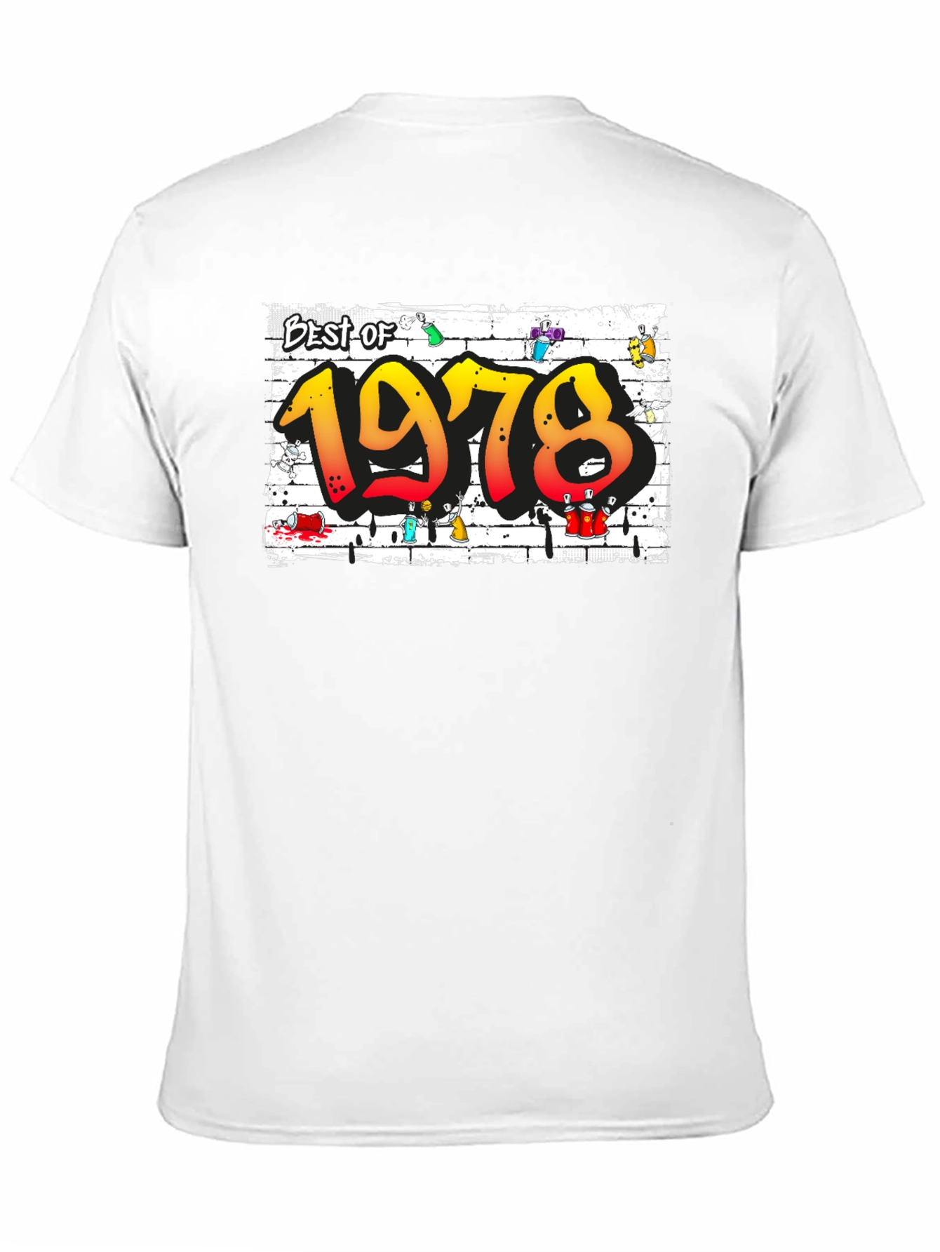 Best of 1978 Graffiti Style Black T-Shirt
