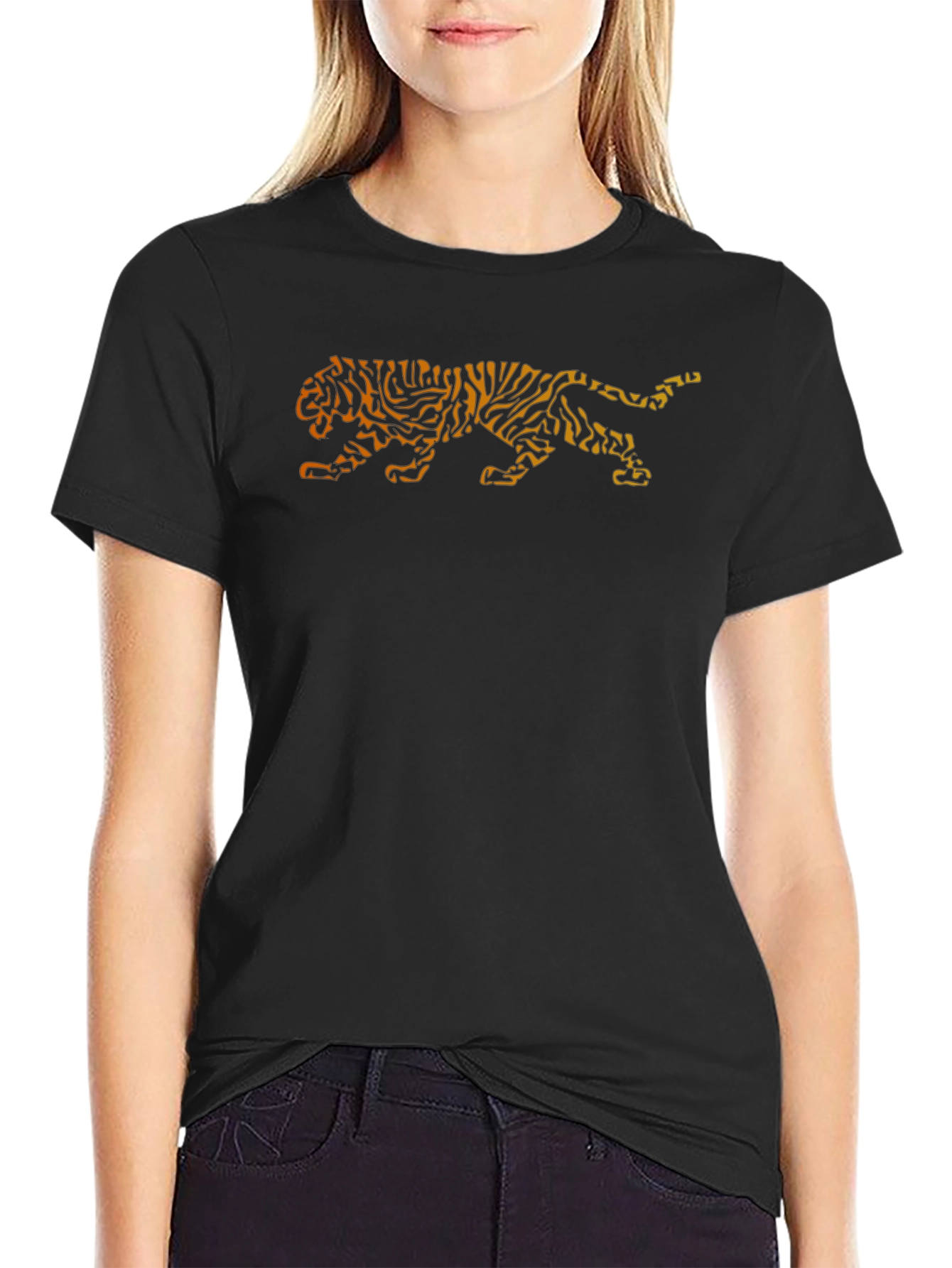Tiger Graphic Black T-Shirt - Animal Print Tee