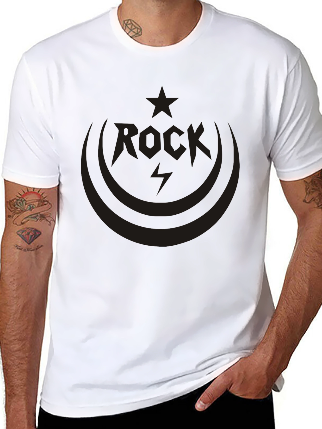 Rock Star Graphic Black T-Shirt