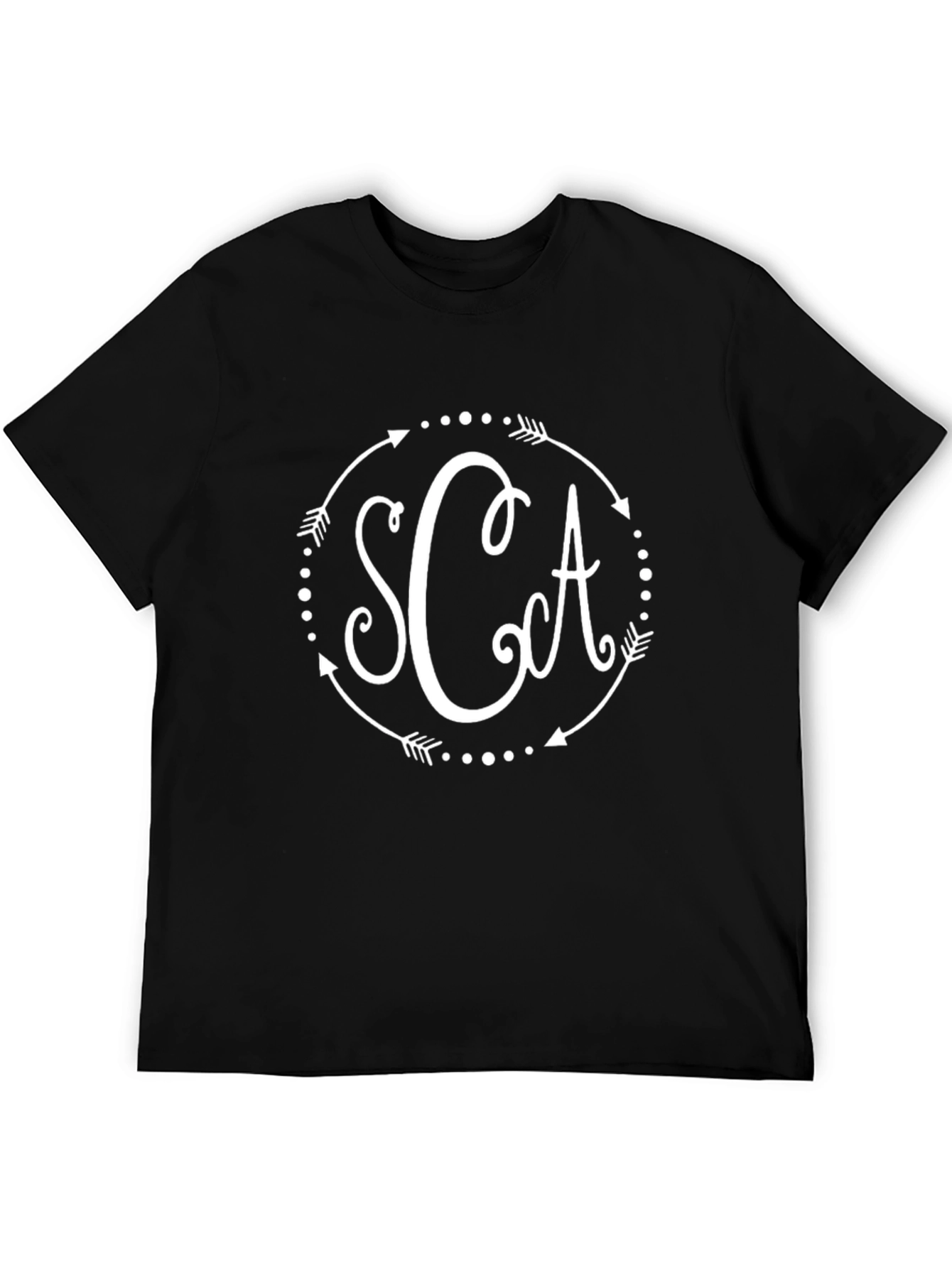 SCA Monogram Tee - Arrow Circle Design - Black