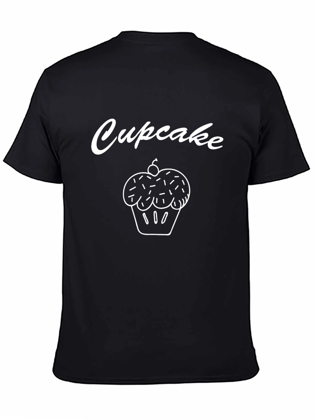 Cupcake Graphic Tee - Whimsical Black T-Shirt