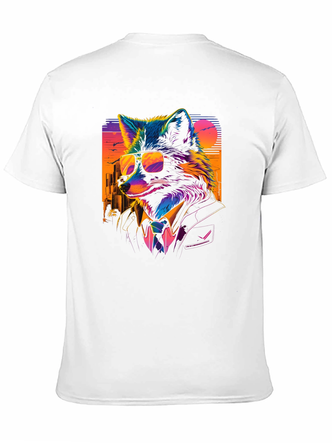 Cool Fox in Suit T-Shirt - Vibrant Graphic Tee