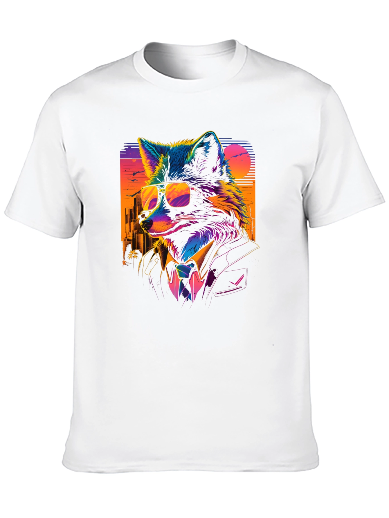 Cool Fox in Suit T-Shirt - Vibrant Graphic Tee