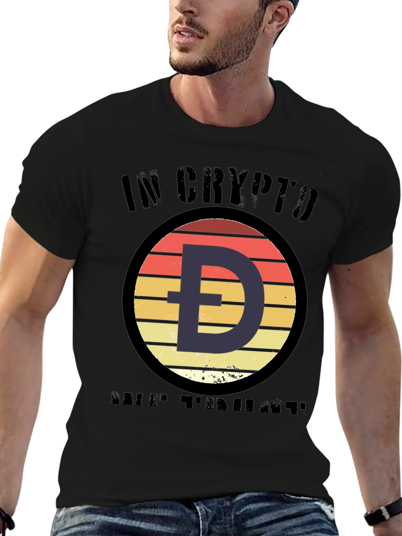Crypto Doge HODL T-Shirt - Black Cotton Tee