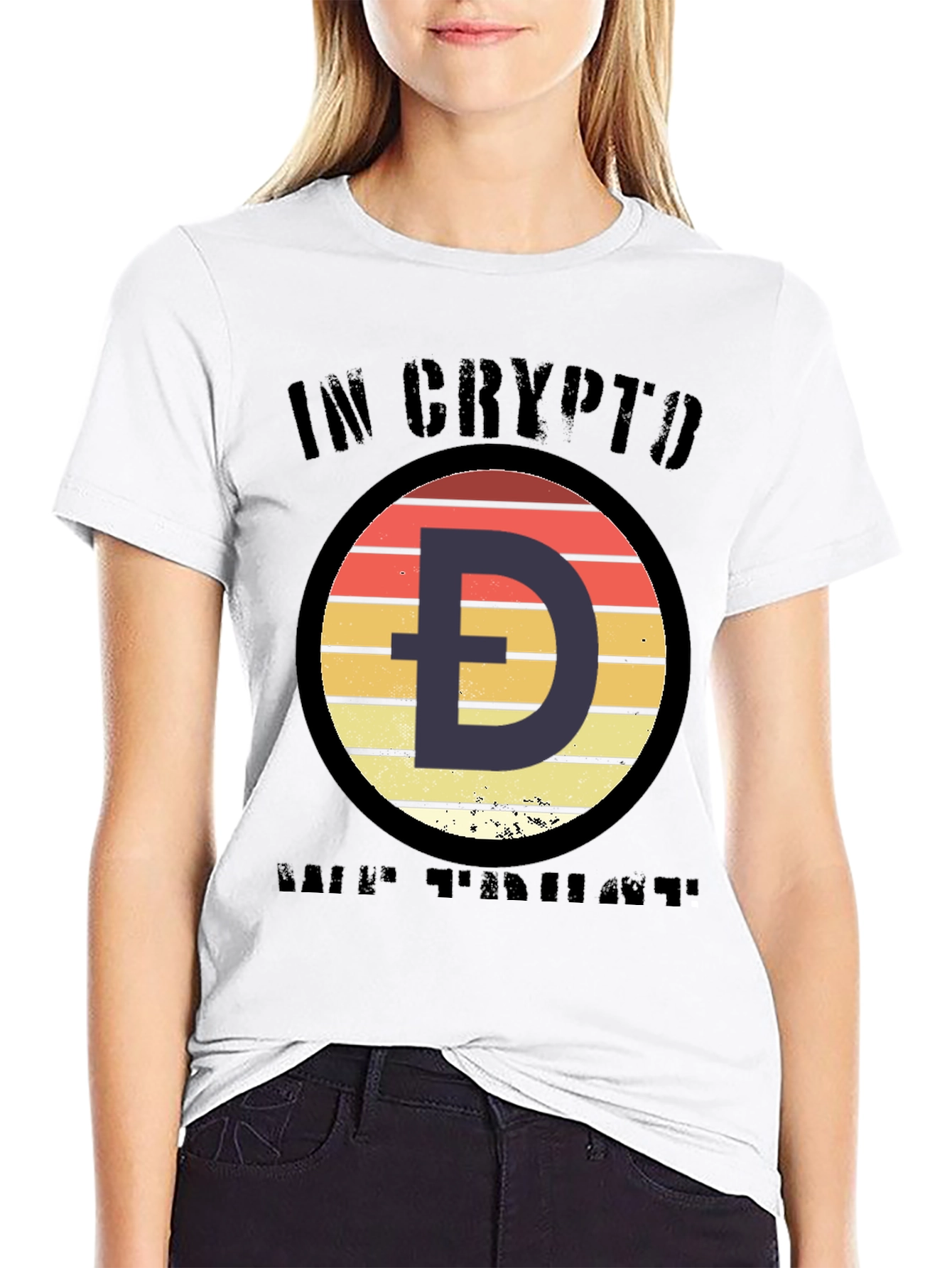 Crypto Doge HODL T-Shirt - Black Cotton Tee