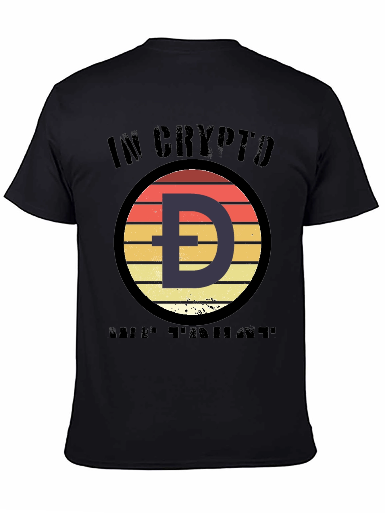 Crypto Doge HODL T-Shirt - Black Cotton Tee