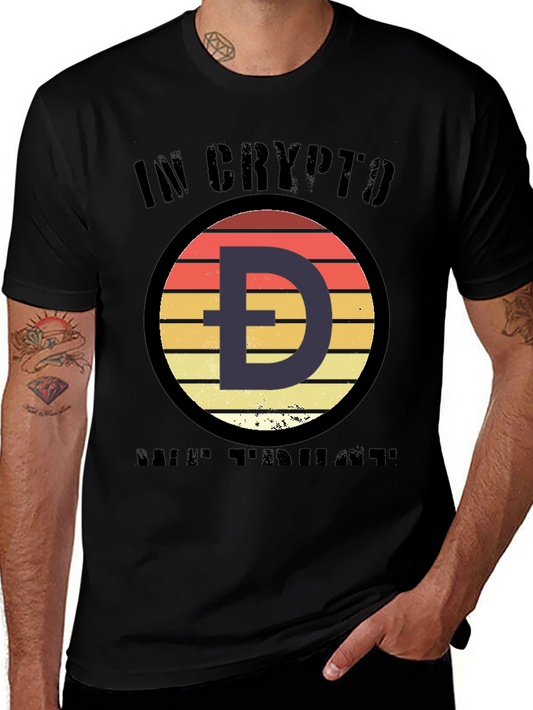Crypto Doge HODL T-Shirt - Black Cotton Tee