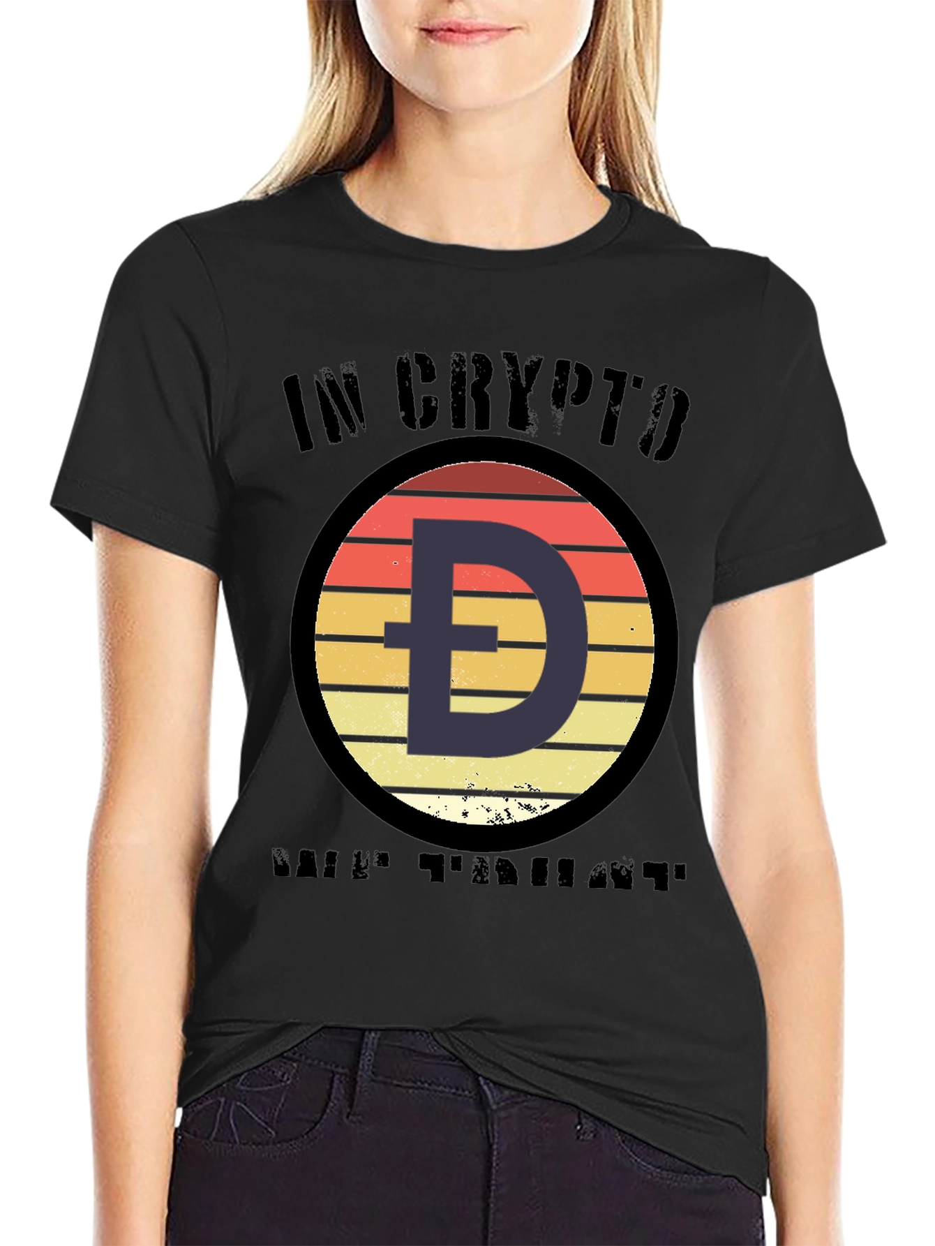Crypto Doge HODL T-Shirt - Black Cotton Tee