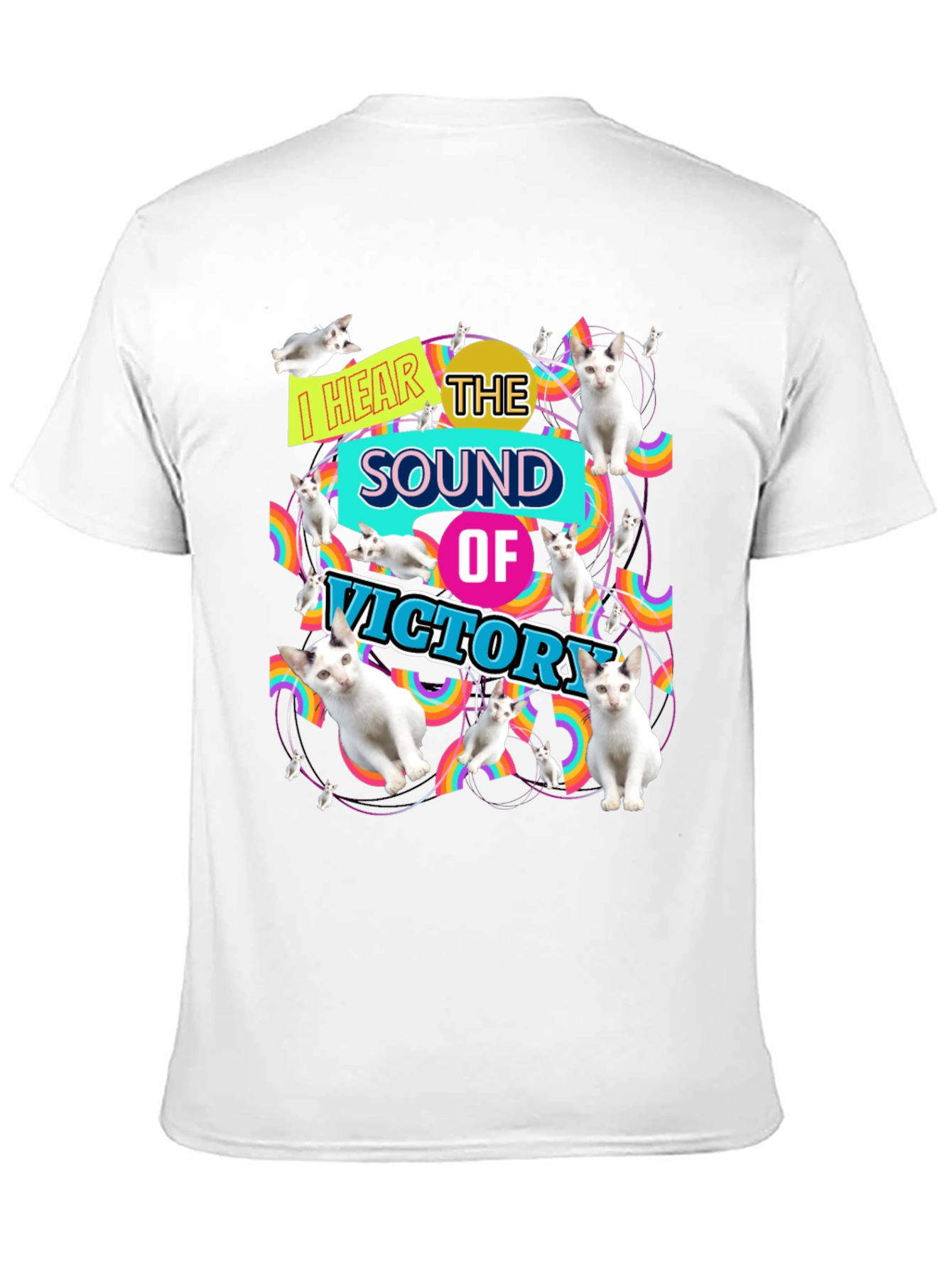 I Hear the Sound of Victory Cat T-Shirt