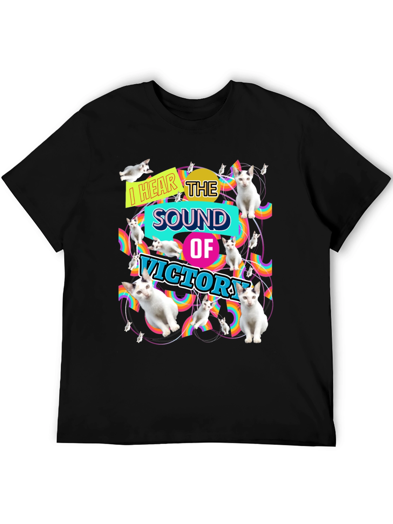 I Hear the Sound of Victory Cat T-Shirt