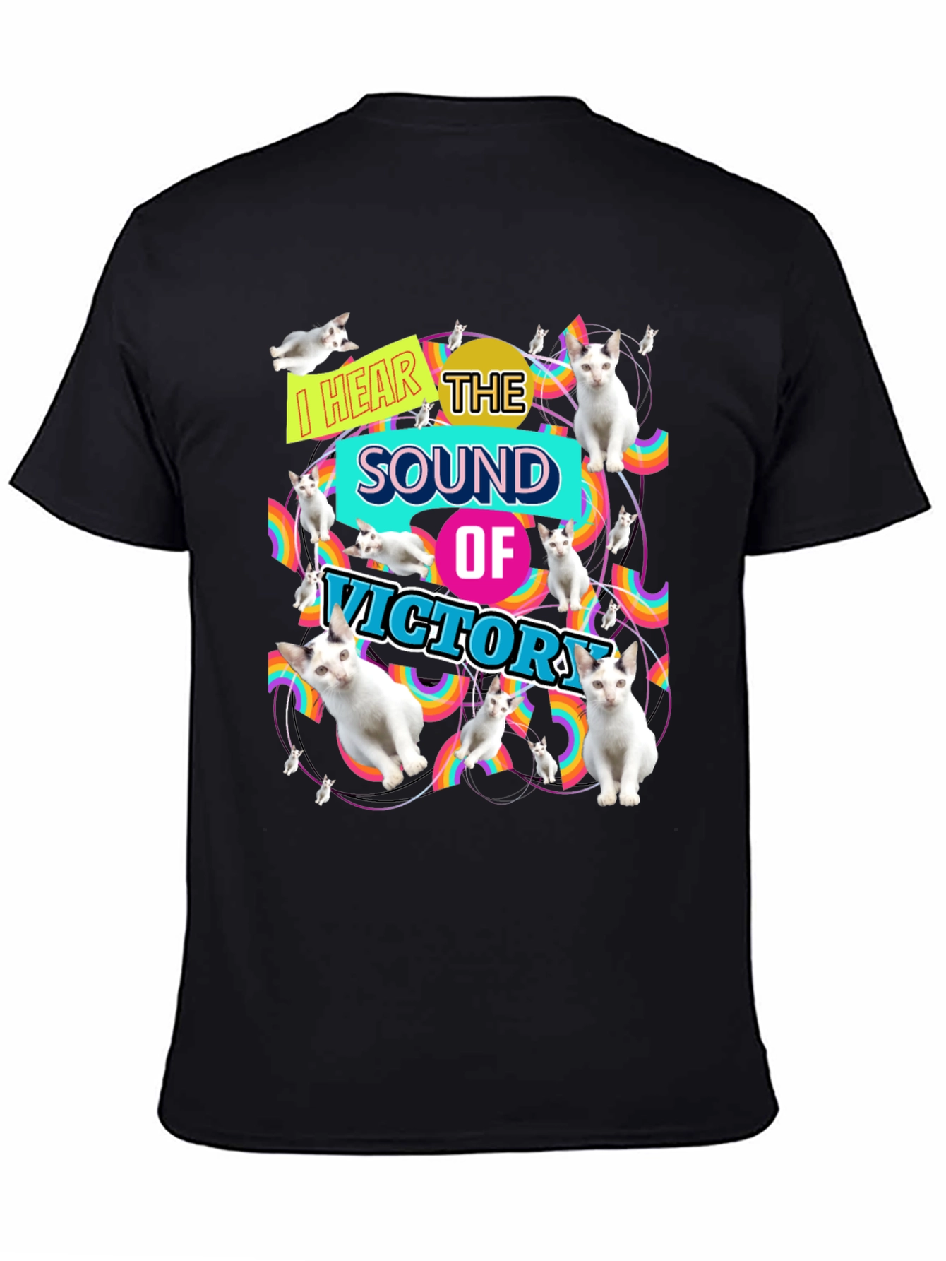 I Hear the Sound of Victory Cat T-Shirt