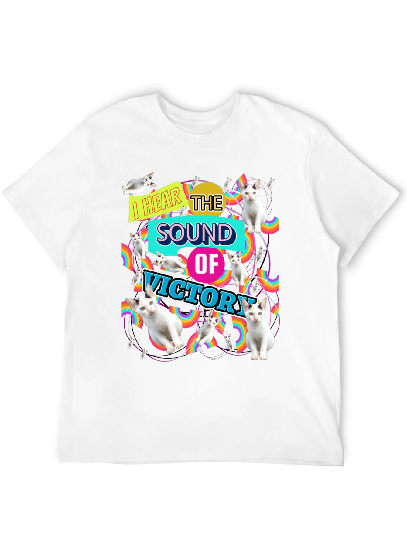 I Hear the Sound of Victory Cat T-Shirt