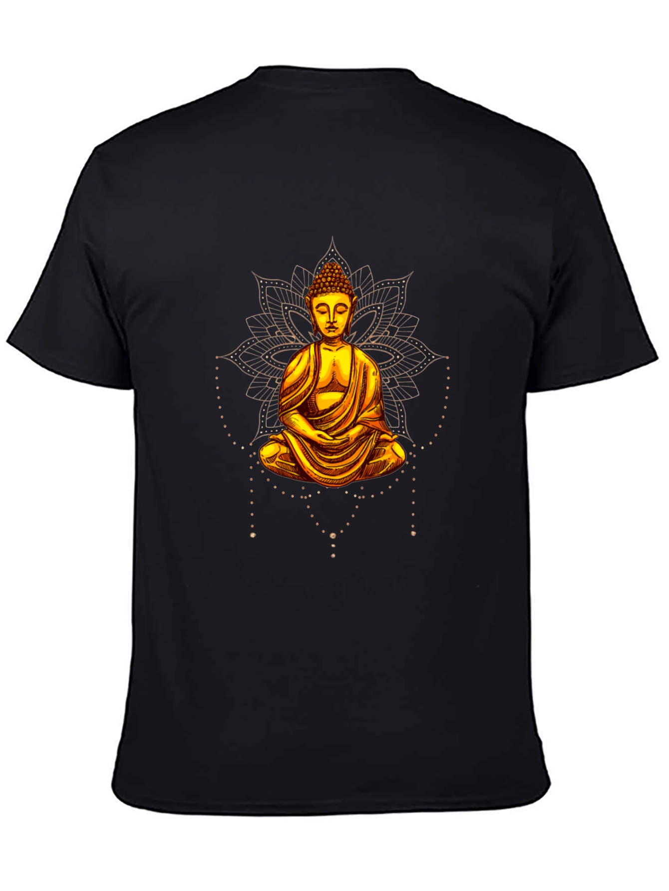 Buddha Graphic Print Black T-Shirt