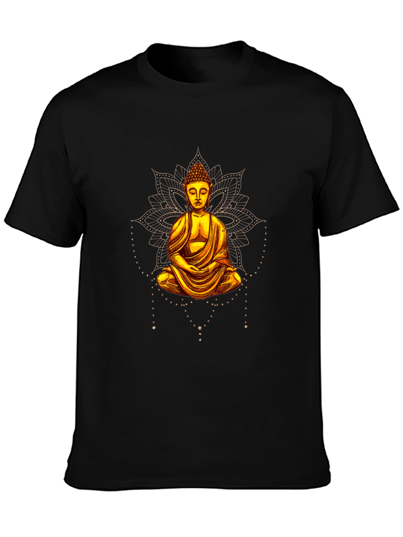 Buddha Graphic Print Black T-Shirt