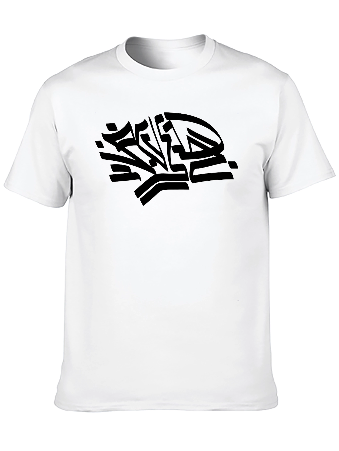 Black Graphic Print Crew Neck T-Shirt