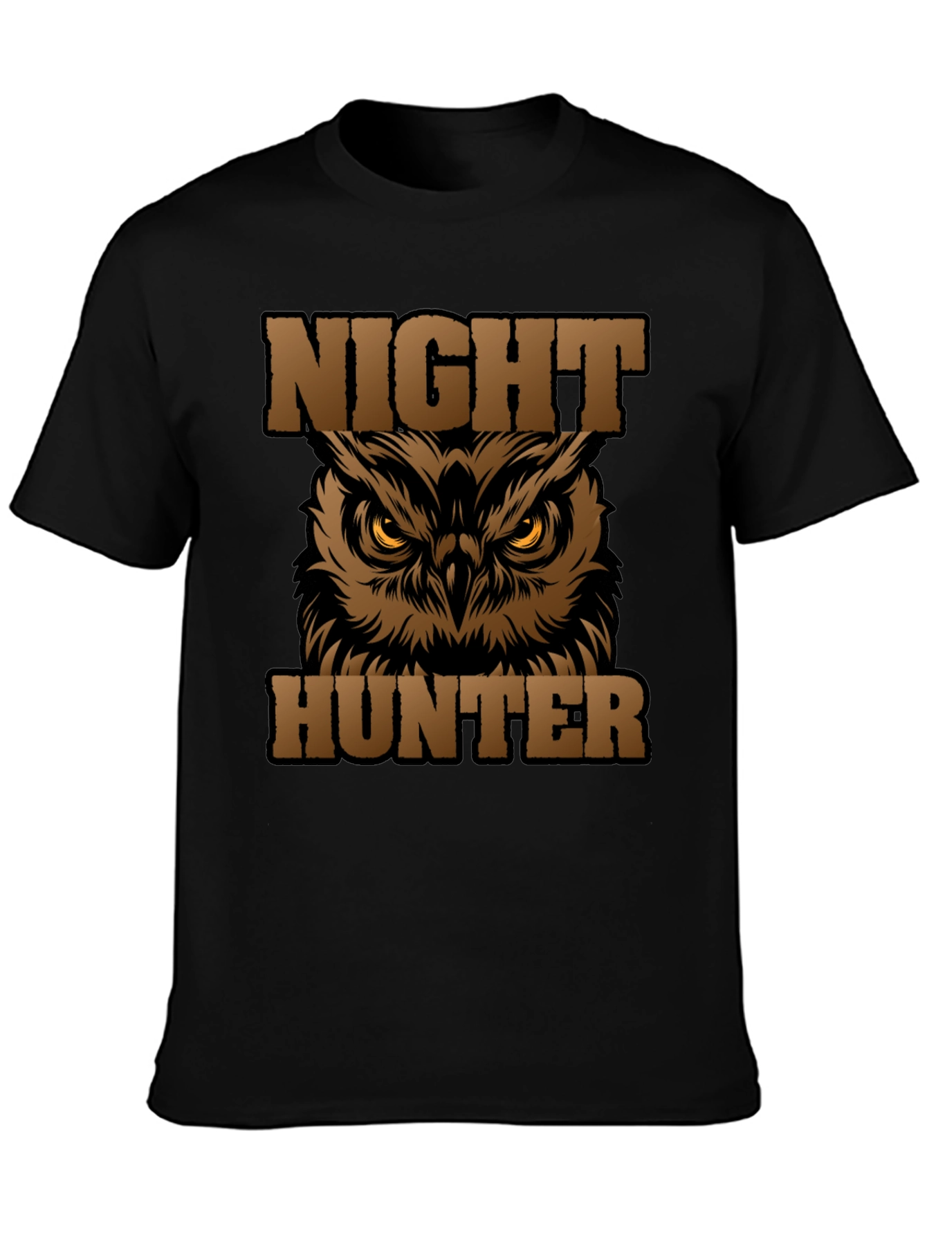 Night Hunter Owl Graphic Tee - Black