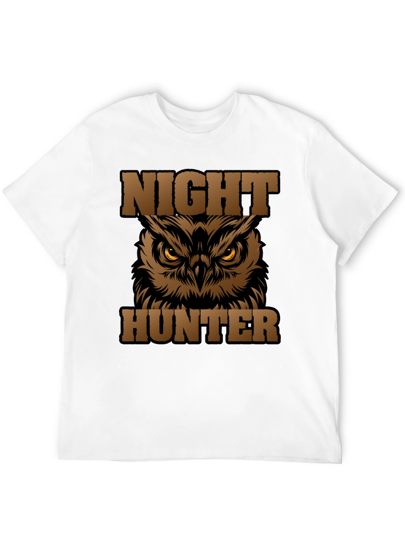 Night Hunter Owl Graphic Tee - Black