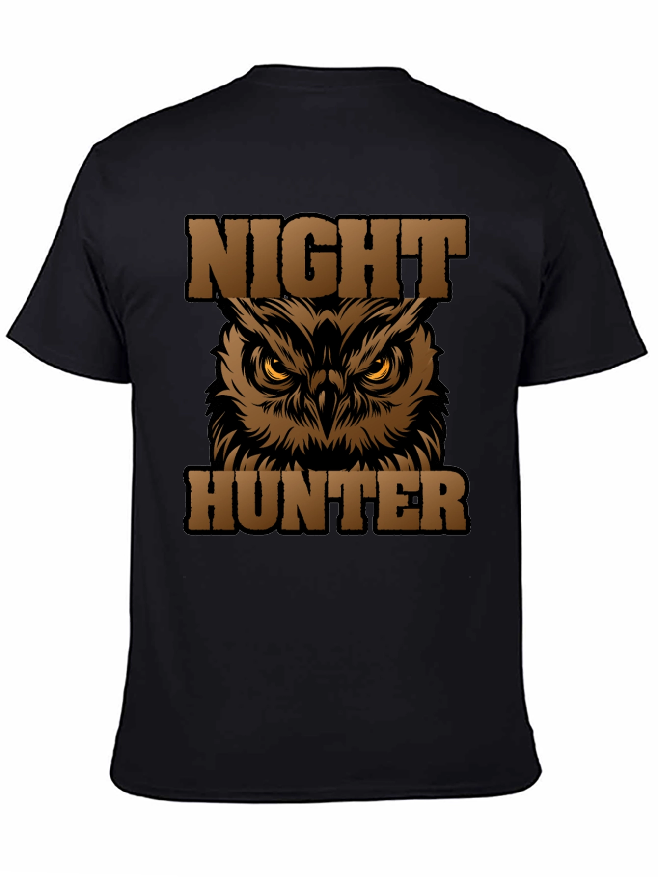 Night Hunter Owl Graphic Tee - Black