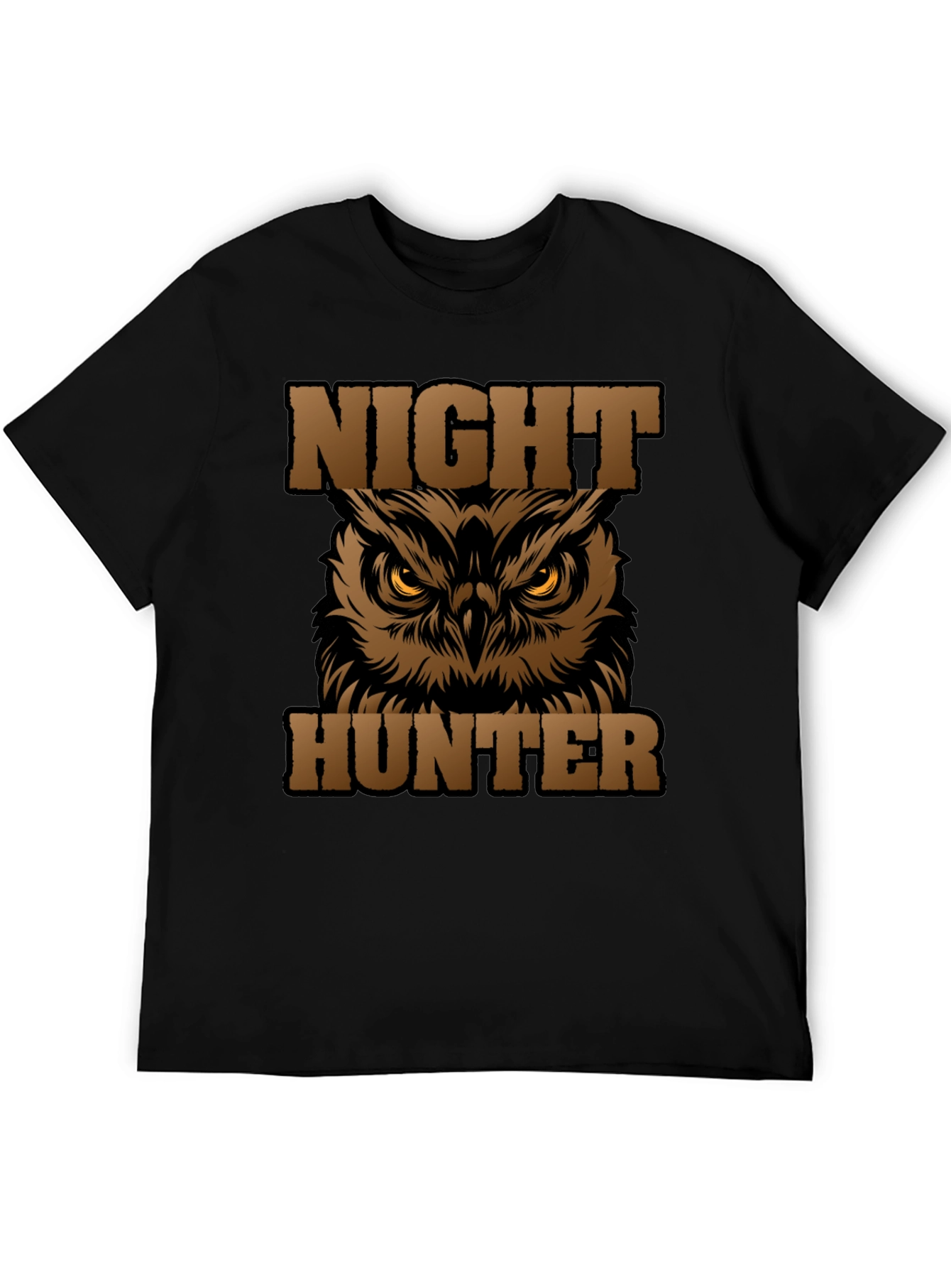 Night Hunter Owl Graphic Tee - Black