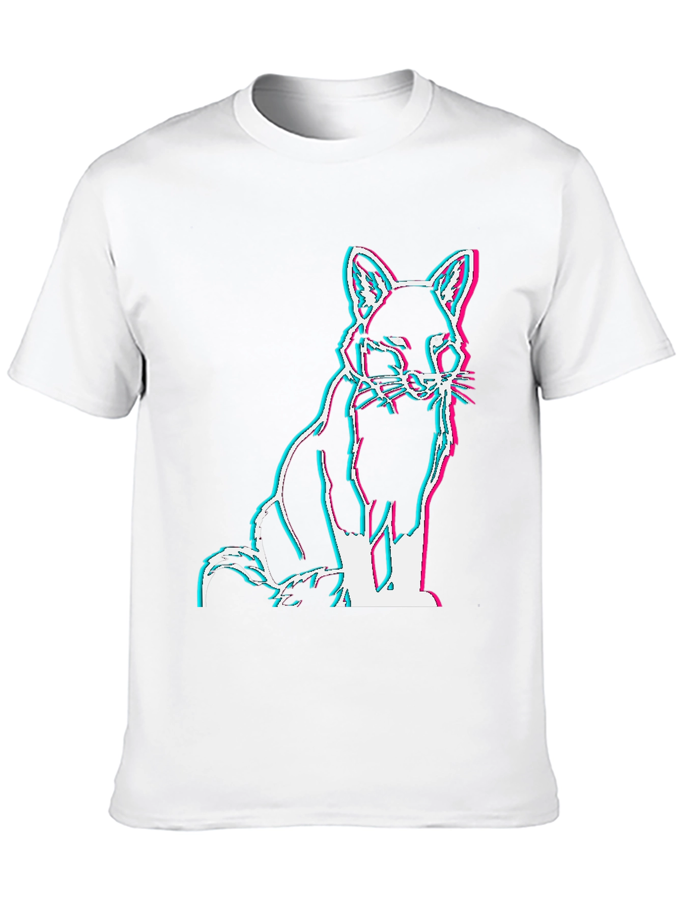 Fox Glitch Black T-Shirt