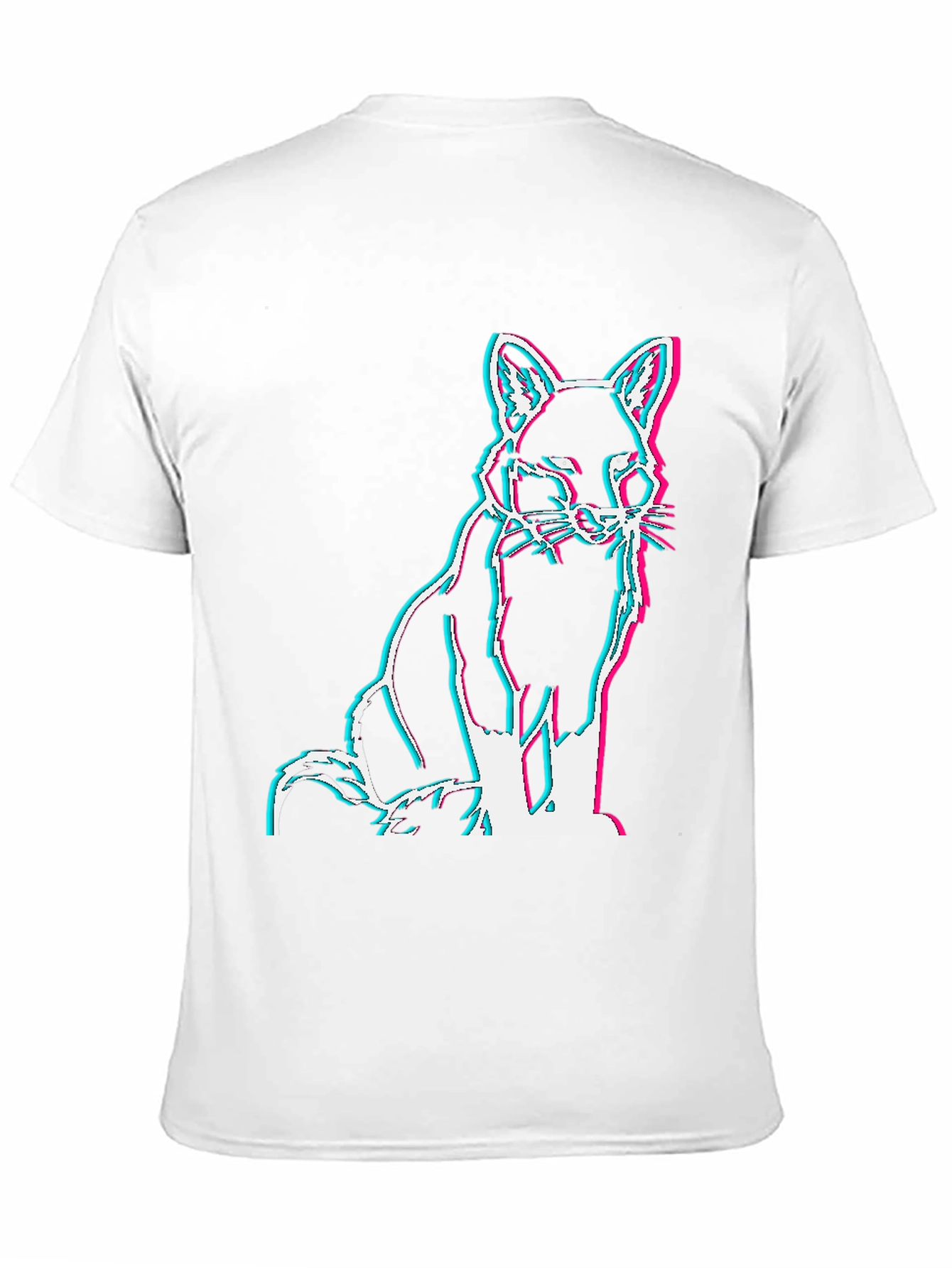 Fox Glitch Black T-Shirt