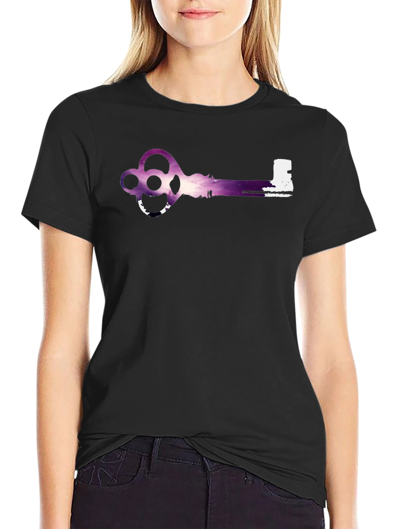 Unique Key Graphic Black T-Shirt