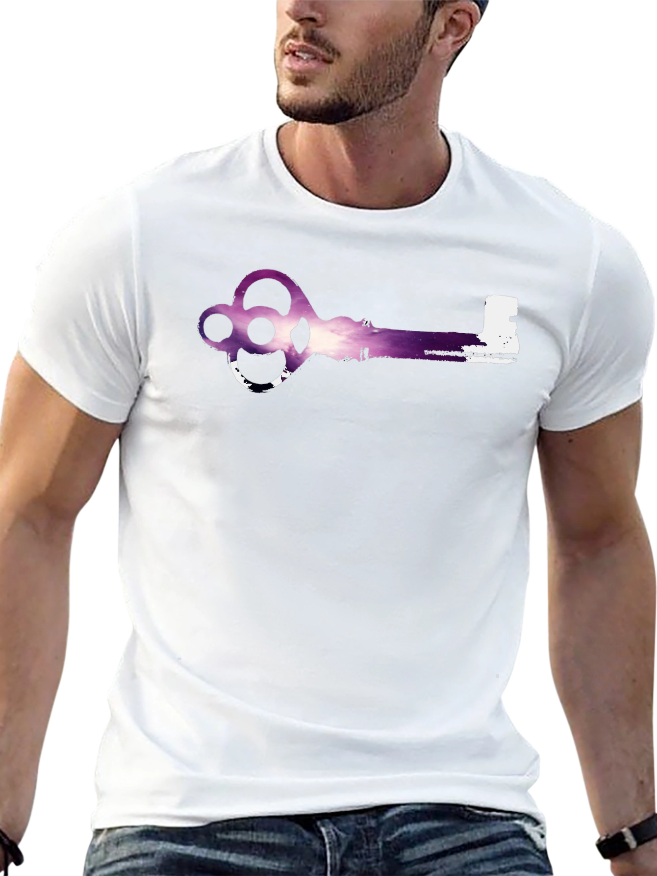 Unique Key Graphic Black T-Shirt