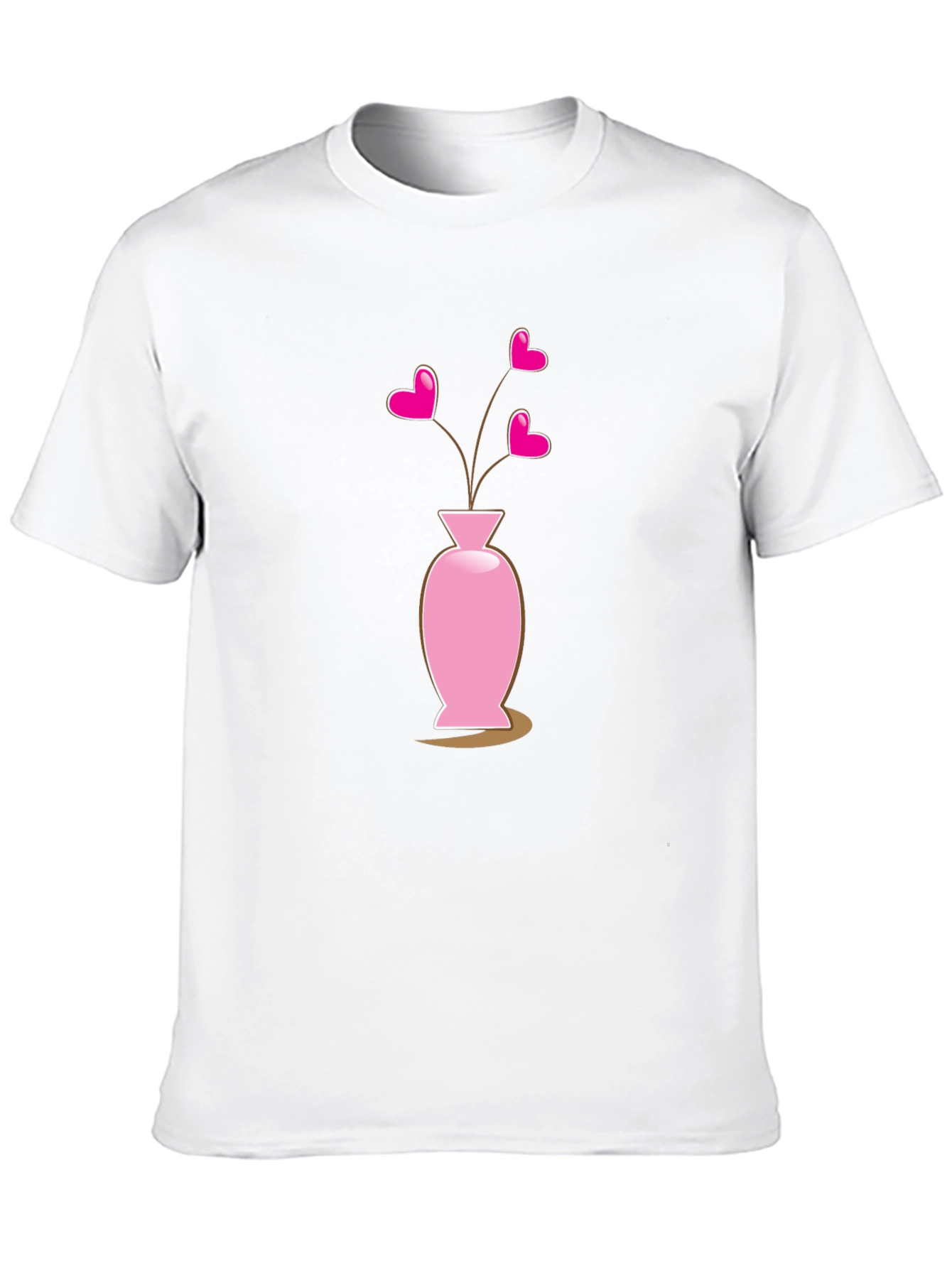 Heart Vase Black T-Shirt