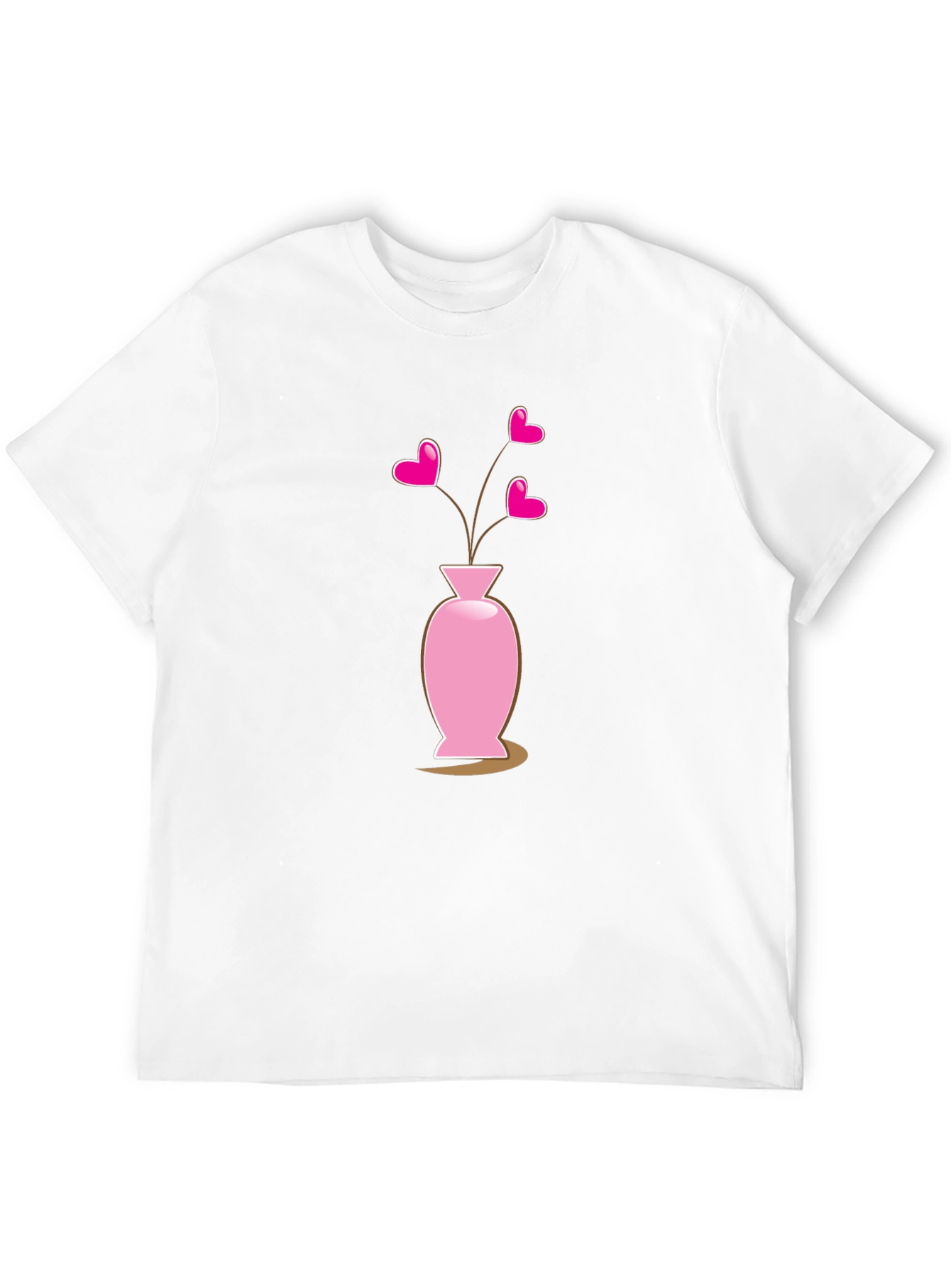 Heart Vase Black T-Shirt