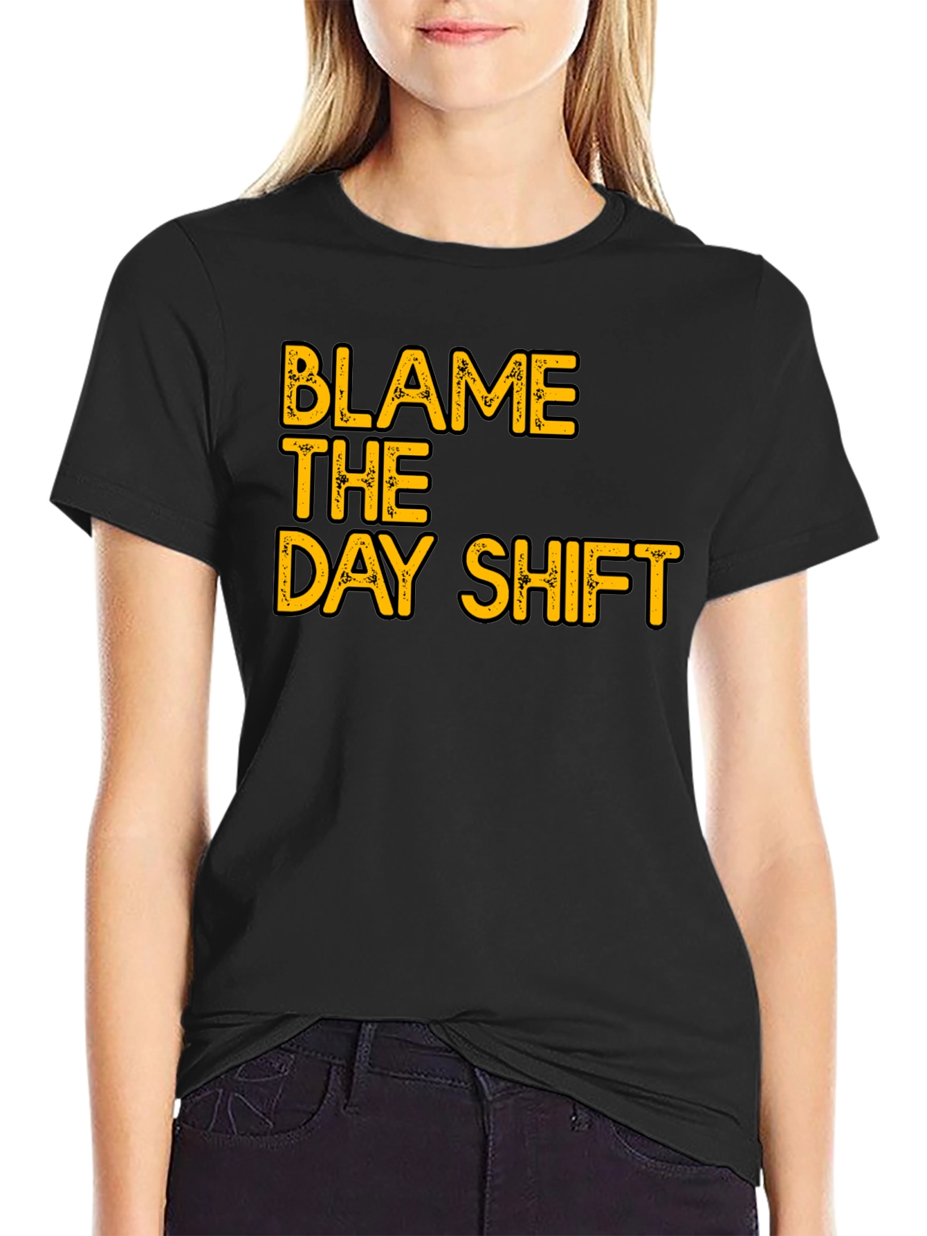 Blame The Day Shift Graphic T-Shirt - Black