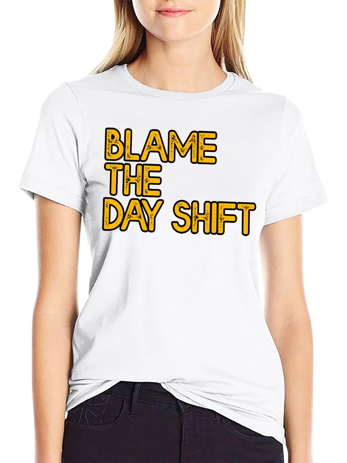 Blame The Day Shift Graphic T-Shirt - Black