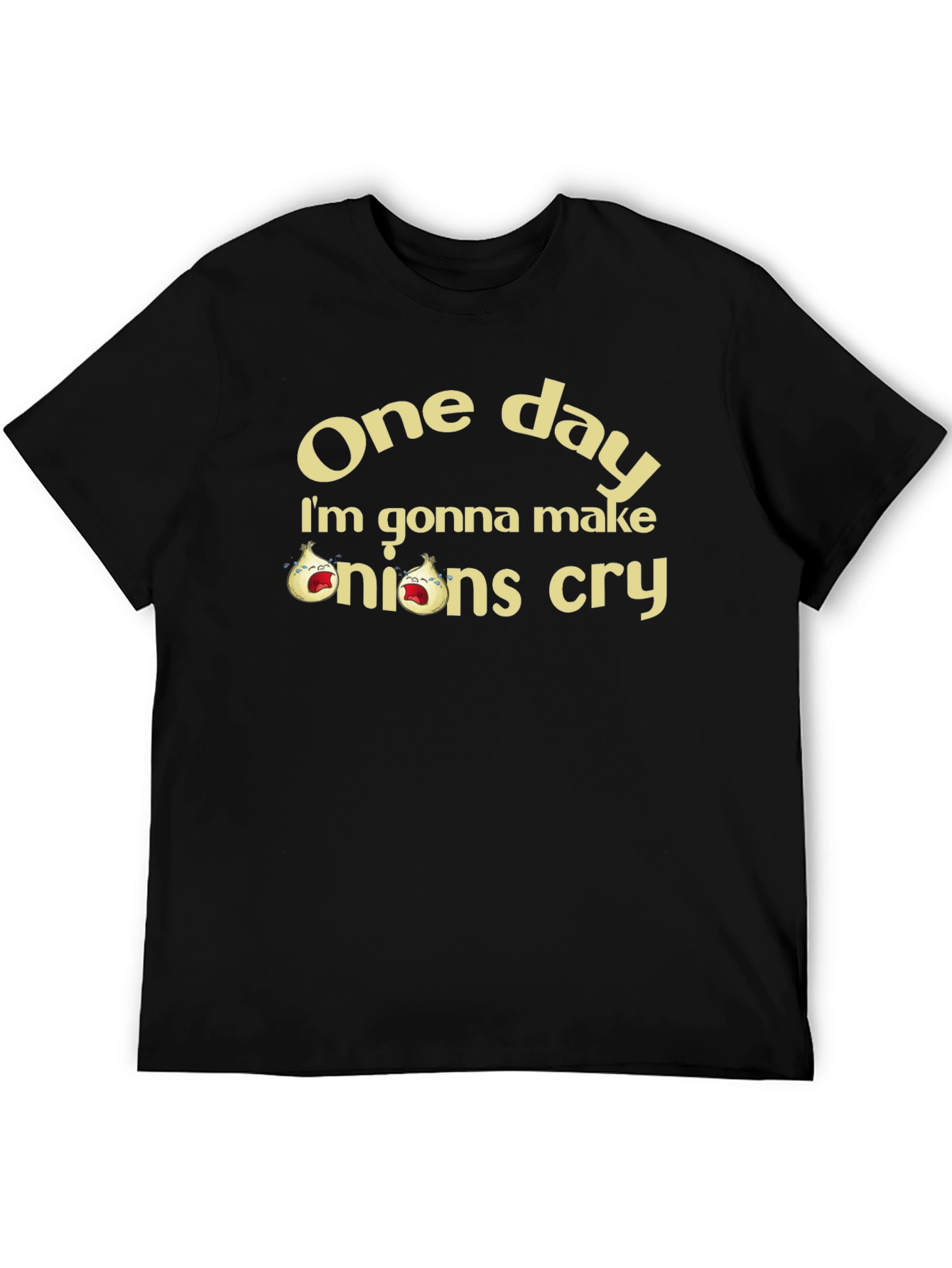 Funny Onions Cry Graphic T-Shirt