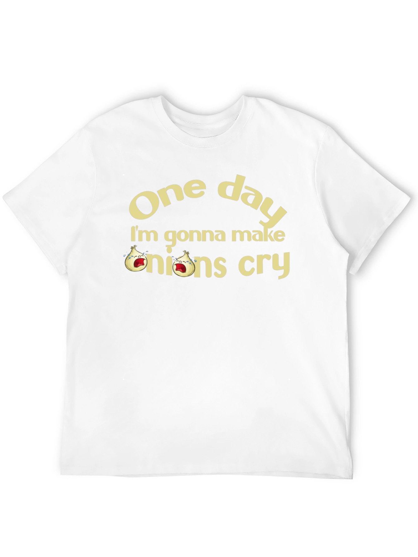 Funny Onions Cry Graphic T-Shirt