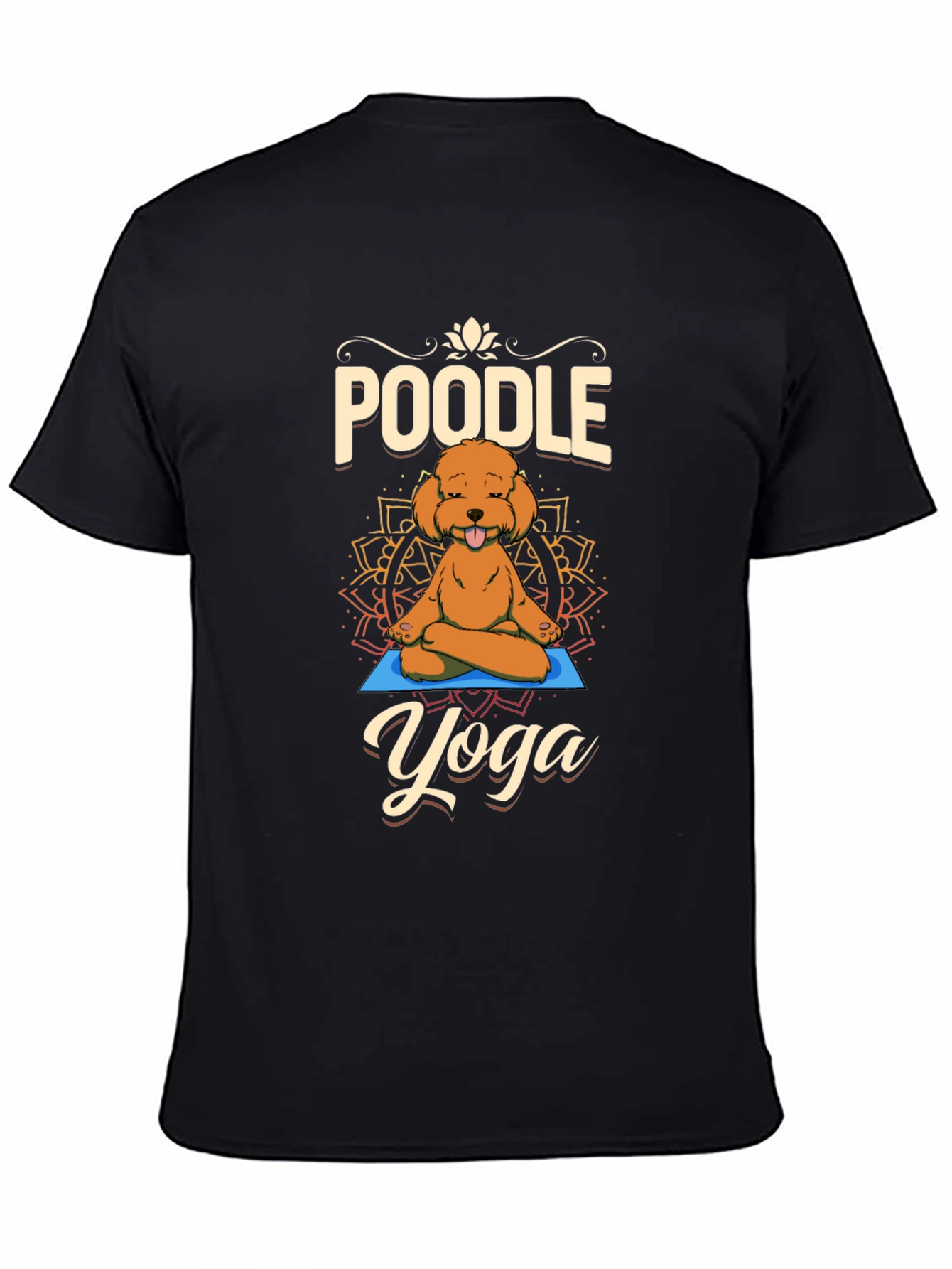 Poodle Yoga T-Shirt - Meditating Dog Tee