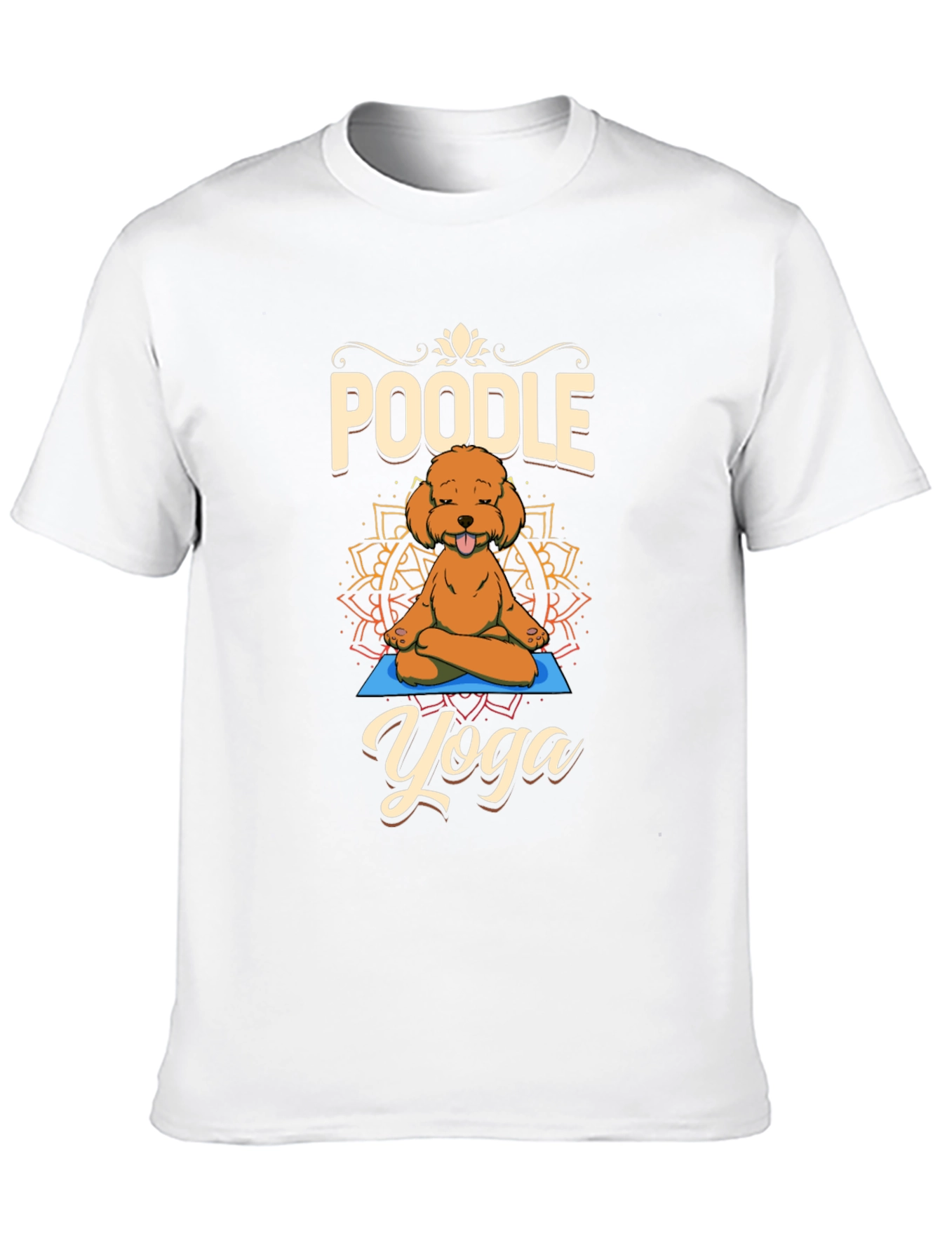Poodle Yoga T-Shirt - Meditating Dog Tee