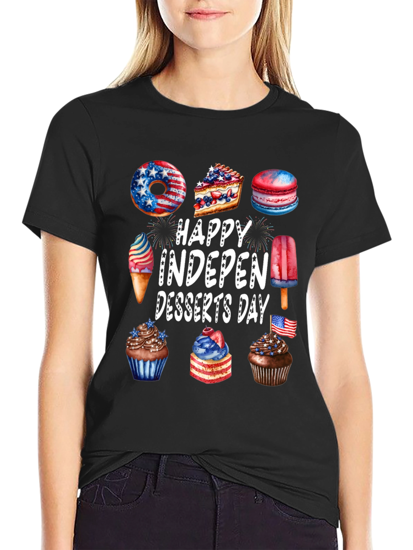 Happy Indepen-Desserts Day Patriotic T-Shirt